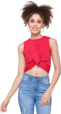 Globus Casual Solid Women Pink Top