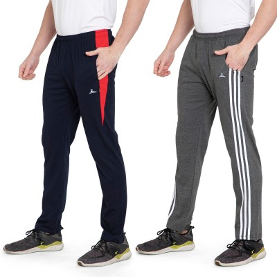 Zeffit Colorblock Men Dark Blue, Grey Track Pants