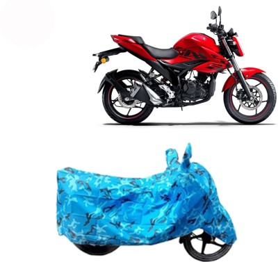 Exciting collections Two Wheeler Cover for Suzuki(Gixxer, Blue)