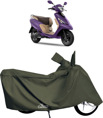 XAFO Waterproof Two Wheeler Cover for TVS(Scooty, Green)