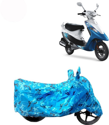Exciting collections Two Wheeler Cover for TVS(Teenz, Blue)
