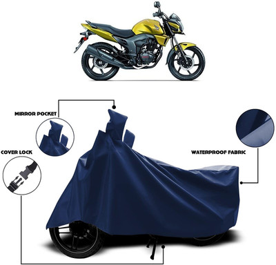 KEDIT Two Wheeler Cover for Honda(Unicorn Dazzler, Blue)