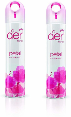 Godrej Aer Freshener for Home & Office - Petal Crush Pink | Pack of 2 (240 ml each) Spray Petal Crush Pink(2 x 240 ml)