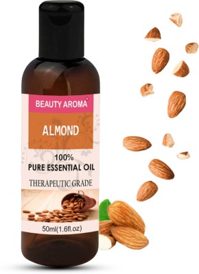 Beauty Aroma Therapeutic Grade Almond Essential Oil for Hair, Skin, Nail & Aromatherapy, 50ml(50 ml)