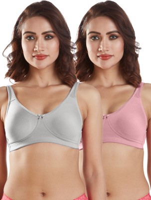 Sonari Women T-Shirt Non Padded Bra(Grey, Pink)