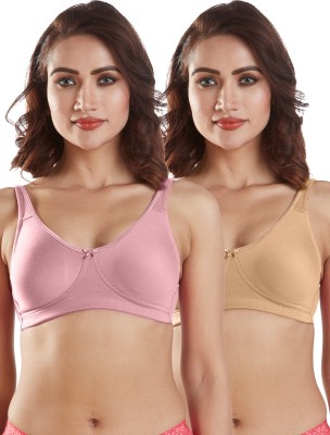 Sonari Yaris Women Full Coverage Non Padded Bra(Beige, Pink)