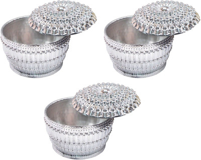 Kotak Sales Plastic Utility Container  - 500 ml(Pack of 3, Silver)