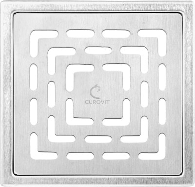 CUROVIT Floor, Basin, Kitchen Sink, Bathroom Sink Stainless Steel Push Down Strainer(10.1 cm Set of 1)