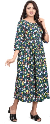 Zanies Women Maxi Multicolor Dress