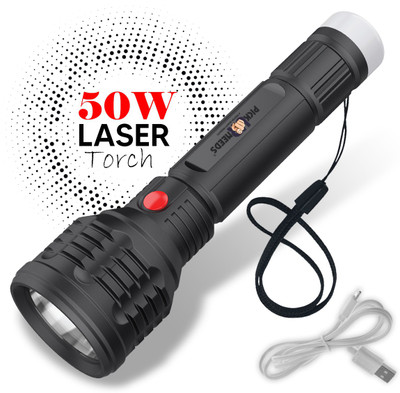 Pick Ur Needs Portable & Rechargeable Long Range Torch Super Bright Light For Widely Used Torch(Black, 5 cm, Rechargeable)