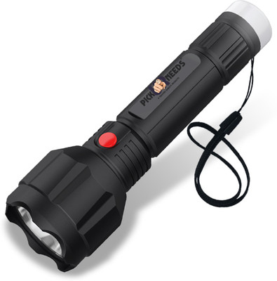 Make Ur Wish Dual Mode Emergency Rechargeable Flashlight Hand Torch With Lithium Battery Torch(Black, 7 cm, Rechargeable)