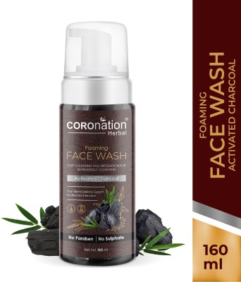 COROnation Herbal Activated Charcoal Foaming  Face Wash(160 ml)