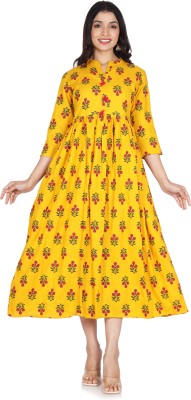 pm creation Flared/A-line Gown(Yellow)