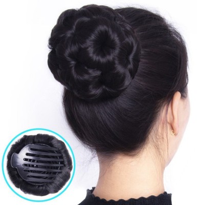 Kidzoo Artificial Juda Hair Extension Stylish Hair Accessories Girls Women Bridal Hair Bun Clip(Black)