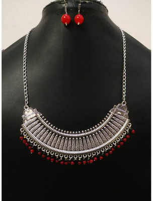 GEODE DELIGHT Alloy Silver Silver Jewellery Set(Pack of 1)