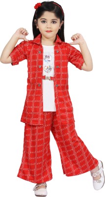 Linotex Girls Casual Top Pyjama(Red)