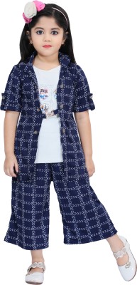 Linotex Girls Casual Jacket Pyjama(Blue)
