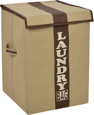 KUBER INDUSTRIES 50 L Brown, Beige Laundry Basket(Non-Woven)