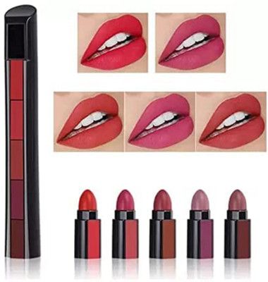 tanvi27 5 in 1 Long Lasting High Pigments Matte Ultra Glow Lipstick for women(MULTI COLOR, 7 g)