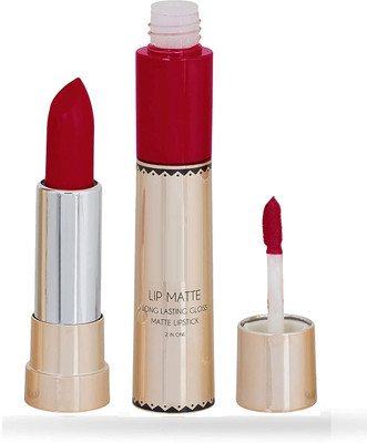 tanvi27 Lip Matte 2 IN 1 Long Lasting Matte & Gloss Lipstick,RICH MAHROON(WARM RED, 8 g)