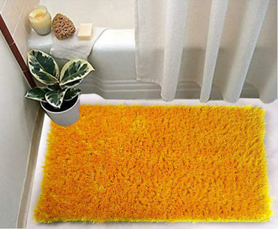Shivkirpa Polyester Door Mat(Yellow, Medium)