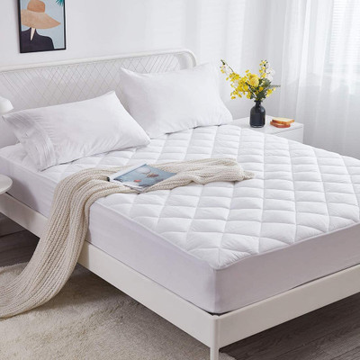 Luxurious Life Fitted Double Size Stretchable, Waterproof Mattress Cover(White)