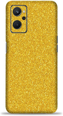 OggyBaba Realme 9i, Golden Glitter Skin Guard, An Elegant Mobile Skin(Golden Glitter skin with ultra matte finish)