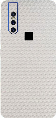 BUGGU VIVO V15, vivo v15 Mobile Skin(Ultra Super White Carbon Fiber Skin With High Matte Finish.)