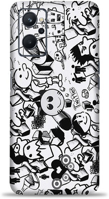 OggyBaba Realme 9i, Doodle Skin Guard, An Elegant Mobile Skin(Doodle multicolor skin with ultra matte finish)