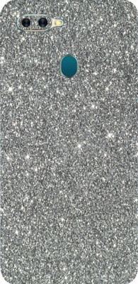 BugguSkin OPPO A7, oppo A7 Mobile Skin(Ultra Super Sparkling Grey Glitter Skin With High Mattte Finish.)