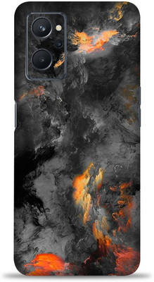 OggyBaba Realme 9i, Arrow Eye skin guard, An elegant Mobile Skin(Black Clouds skin multicolor with ultra matte finish)