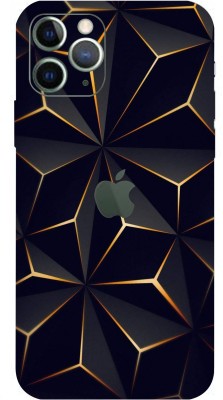 LAMHA Apple iPhone 11Pro Mobile Skin(Ultra Super Black Abstract Shape With High Matte Finish.)