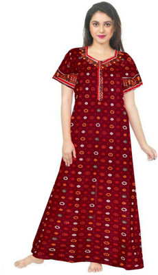 impression Women Nighty(Maroon)