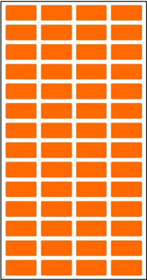 CLAPPERZZ Fluorescent Rectangular Labels - Adhesive Stickers Self-adhesive Paper Label(Orange_45)