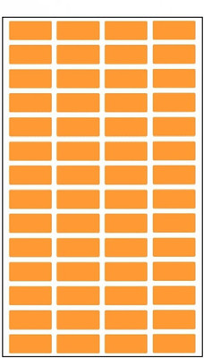 CLAPPERZZ Self-adhesive Paper Label(Orange_81)