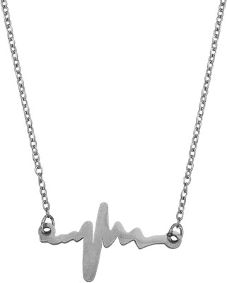 Sullery Valentine day Gift Heartbeat Sound Wave Pulse Love Locket Titanium Stainless Steel Pendant