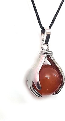 AIR9999 Natural Carnelian Ball And Hands Shaped Pendant For Men And Women Carnelian Crystal