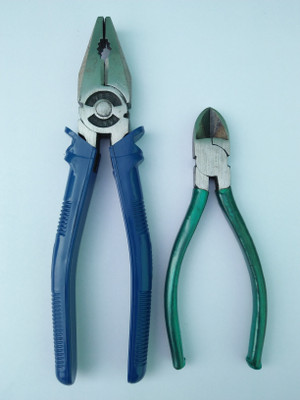 STEEL MAXX Multi Hand Tool Kit 2 Pc. - Combination Plier And Side Cutting Plier. Lineman Plier(Length : 8 inch)