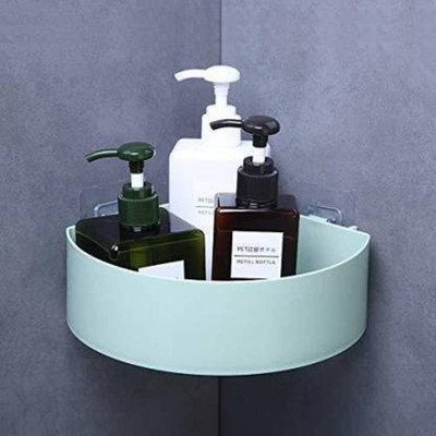 Shreejee Heavy Plastic Multipurpose Kitchen Bathroom Wall Holder Storage Rack(Pack of 1) Plastic Wall Shelf(Number of Shelves - 1, Green)