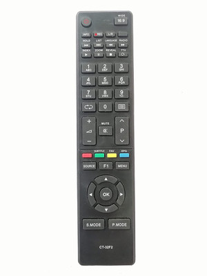 BhalTech CT-32F2 LCD LED Smart TV Compatible for  Toshiba Remote Controller(Black)