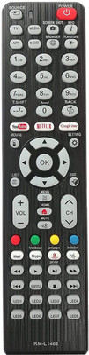 BhalTech RM-L1462 LED LCD Smart TV Universal with Hotstar YouTube Function Compatible for All Non Branded/Local/Chinese Remote Controller(Black)