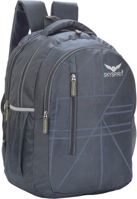 sky spirit 3 compartment Laptop Backpack Waterproof Laptop Backpack/School Bag/College Bag 30 L Laptop Backpack(Grey)