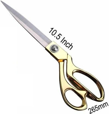 Tekzie Stainless Steel Sewing/Tailoring Scissor Scissors(Set of 1, golden)