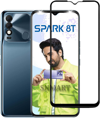 SNMART Edge To Edge Tempered Glass for Tecno Spark 8T(Pack of 1)