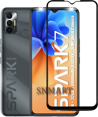 SNMART Edge To Edge Tempered Glass for Tecno Spark 7, Tecno Spark 7T(Pack of 1)