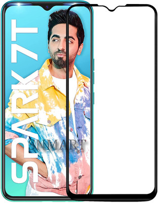 SNMART Edge To Edge Tempered Glass for Tecno Spark 7T, Tecno Spark 7(Pack of 1)