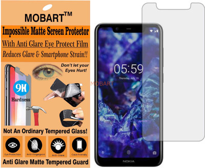 MOBART Tempered Glass Guard for NOKIA 5.1 PLUS (Matte Finish)(Pack of 1)
