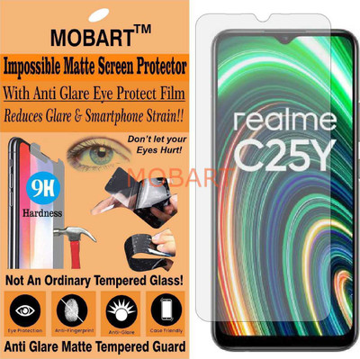 MOBART Tempered Glass Guard for REALME C25Y RMX3265 (Matte Finish)(Pack of 1)