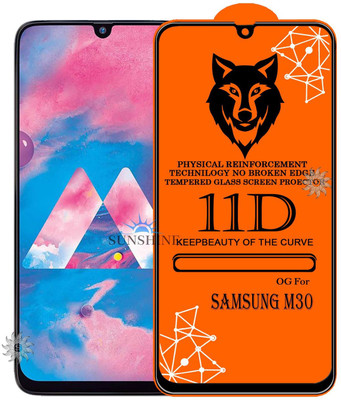 SUNSHINE Tempered Glass Guard for SAMSUNG-M30 Edge to Edge Tempered Glass(Pack of 1)