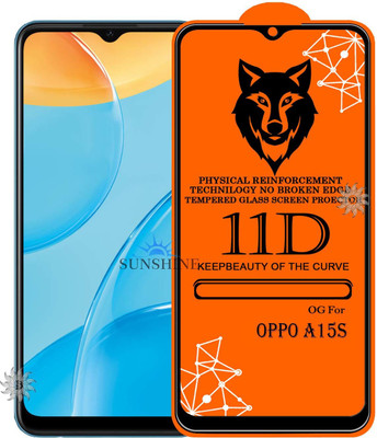 SUNSHINE Tempered Glass Guard for OPPO-A15s Edge to Edge Tempered Glass(Pack of 1)